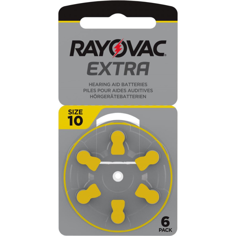 Батарейки для слуховых аппаратов Rayovac Extra Advanced 10, 6 шт.