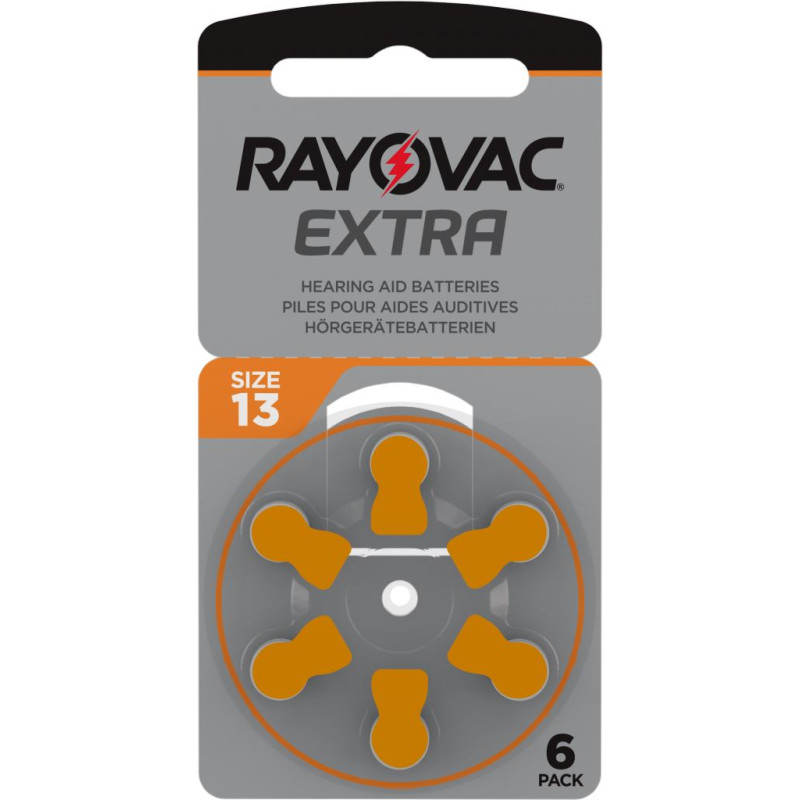 Батарейки для слуховых аппаратов Rayovac Extra 13, 6 шт.