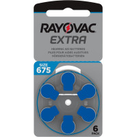 Батарейки для слухових апаратів Rayovac Extra 675, 6 шт.