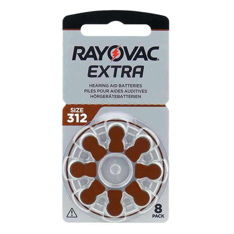 Батарейки для слуховых аппаратов Rayovac Extra 312, 8 шт.