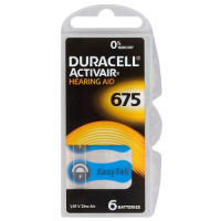 Батарейки для слухових апаратів Duracell Activair 675, 6 шт. Батарейки для слухових апаратів Duracell Activair 675, 6 шт.